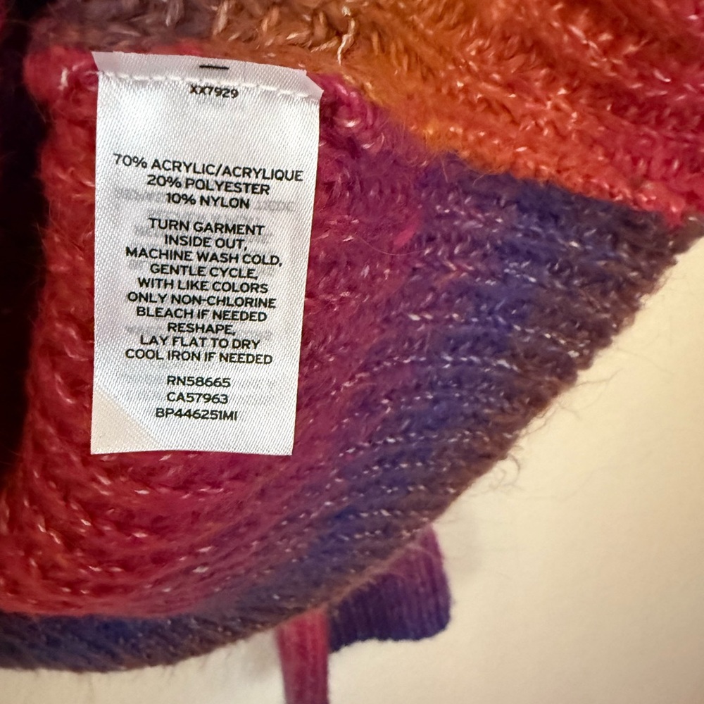 NWT Nordstrom Colorful Space Dye Crewneck Sweater retail $49 - Picture 4 of 5